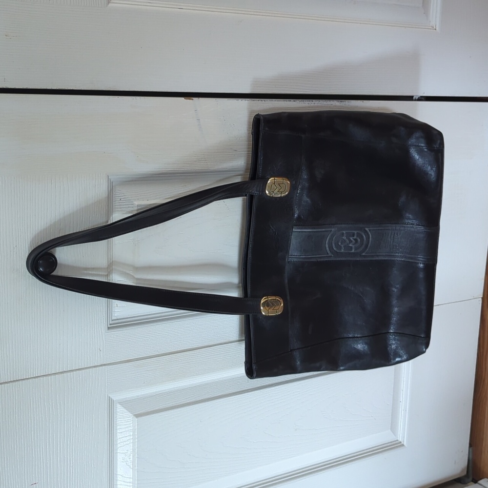 Marino Orlandi Black Italian leather tote VGC